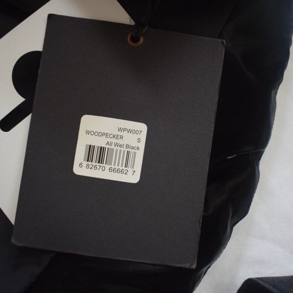 WOODPECKER Wet Black Hooded puffer/parka/coat/jacket Size SMALL - Picture 12 of 12